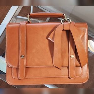 Ecosusi Small Satchel Bag with Detachable Bow